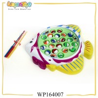 wholesale musical fishing game with 4 fishing rods and 21 fishes plastic fishing rod toy for kids