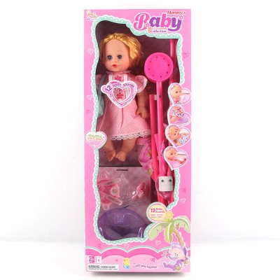 12 inch real looking silicone newborn vinyl baby dolls with accessories with IC &trolley