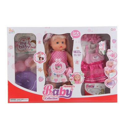 13 inch real looking silicone newborn vinyl baby dolls with accessories with IC