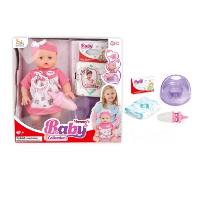 13 inch real looking silicone newborn vinyl baby dolls with accessories with IC can drink and pee