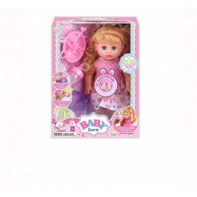 14 inch real looking silicone newborn vinyl baby dolls with accessories with IC can drink and pee