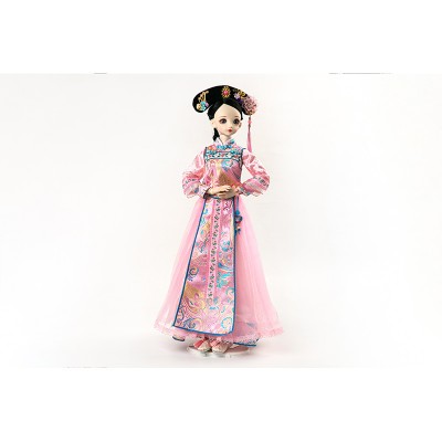 3D Embroidered China Style Doll Vinyl Movable Joint Beauty Girl Figure