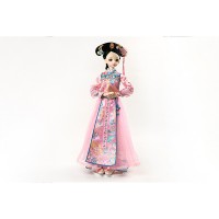 3D Embroidered China Style Doll Vinyl Movable Joint Beauty Girl Figure